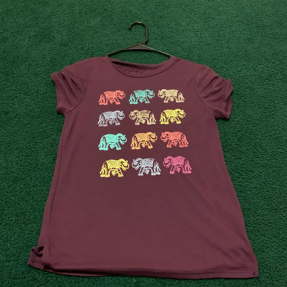 Elephant Short Sleeve Shirt From Mudd